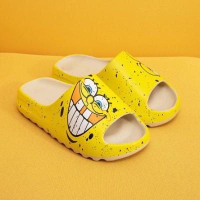 China Anti-slippery cute bear printed summer slippers bedroom bathroom housekeeping men indoor women use for sale