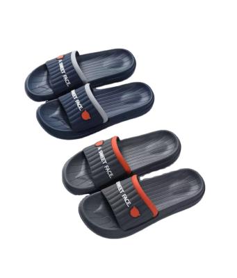 China Lightweight Solid Color Summer Eva Slippers Words Printed Hotsales Male Bathroom Indoor Use for sale