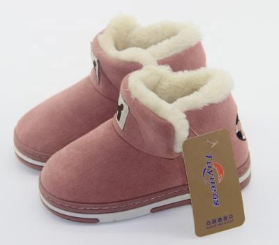 China 2020 Wholesale Thermal Indoor Slippers For Kids Girl With Bag Heel Baby Shoes Soft Winter for sale