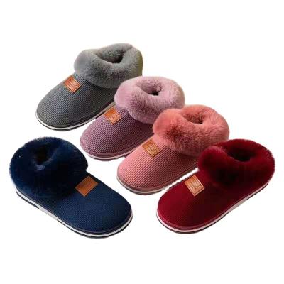 China Simple Household Cotton Slippers Anti-slippery With Short Plush Arroud The Ankle For Men And Women Indoor Shoe for sale