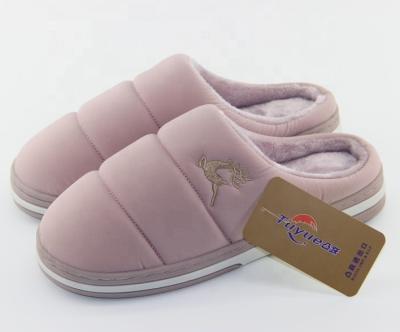 China 2020 new lightweight slippers for women winter indoor thermal comfortable concise lovers couple bedroom for sale