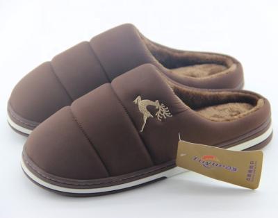 China Light Weight Mens Bedroom Indoor Slippers Brown Women Lovers Shoes High Quality Washable Shoes for sale