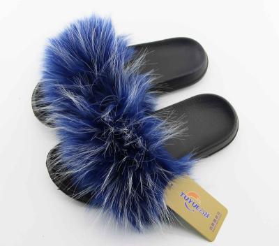 China Fashion Trend Ladies Slippers Color Vendor Shoes Summer Lovely Mixed Fur Slippers Shoes Winter Slides for sale