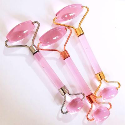 China Natural Purple Logo Available Facial Ice Roller Jade Facial Roller Beauty Face Massage Tool for sale