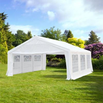 China 180g White PE Fabric White PE Party Tent Gazebo Canopy With 20x20 Sidewalls for sale