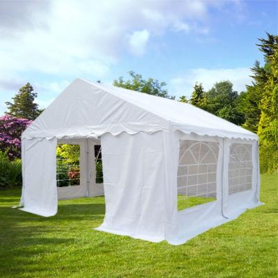 China Easily Assembled Cheap Small White PVC 3x4 Party Gazebo Marquee With Ground Bars for sale