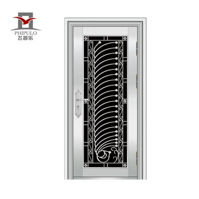 China China Supplier Latest Modern Design New Model Stainless Steel Door Used Exterior Metal Security Door for sale