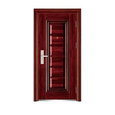 China Swing style double layer metal modern popular waterproof simple design security steel door for sale