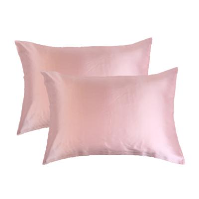 China Tik Tok Hot Pink Rose Gold Anti-static Multi Color Pillow Case 100% Pure Natural Silk Material Pillowcase for sale