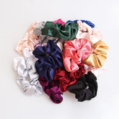 China Hair Scrunchies Flower Design Hair Scrunchies Stretchy Synthetic Satin Convenient Soft Brand Hair Scrunchies for sale