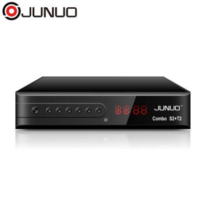 China New JUNUO USB PVR Factory Sunplus1505B IKS CCCAM BISS Model T2 S2 Combo Receiver for sale