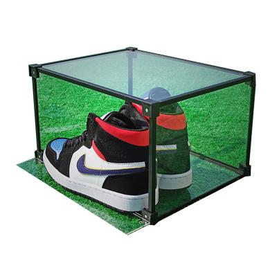 China Deployment Shoes Plastic Acrylic Shoebox Box Organizer Storage Container Spirit Stackable for sale