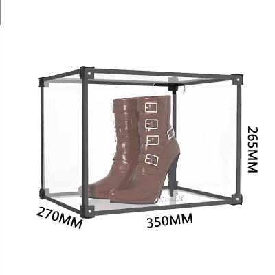 China Deployment Shoes Storage Brand New Transparent Sneaker Drop Heel Acrylic Shoe Box With High Quality for sale