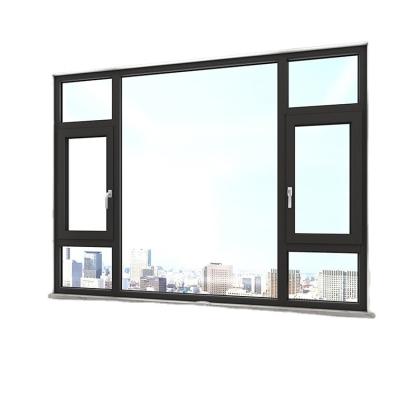 China Screen factory wholesale broken deck aluminum folding doors and hollow glass soundproof windows double-layer curtain fabric windows for sale