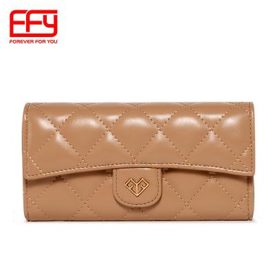 China Waterproof FOREVER FOR YOU PU Leather Long Wallet Women Wallet Multi-Card Position Clutch Bag for sale