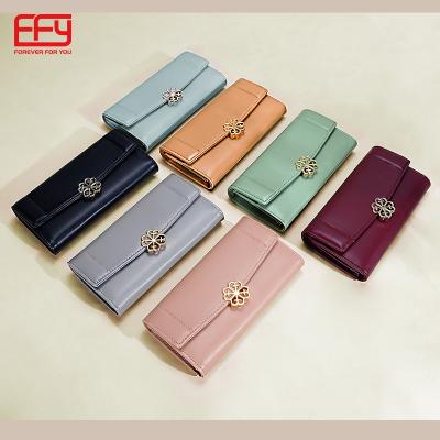 China Factory Hand Made Woman Do Not Leather Wallet Clutch Money Clip Fashion Wallet for sale