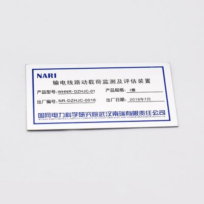 China Waterproof Custom Metal Labels With Logo Aluminum Logo Plate Metal Labels Custom Printed Thin Label Metal Sticker for sale