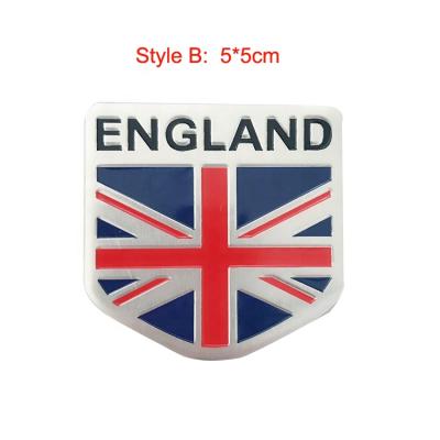 China OutdoorAluminum Waterproof British Car Sticker Metal Flag China Factory Waterproof Sticker for sale