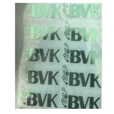 China Waterproof Customized Electroplating Shiny Gold / Metal Nickel Silver / Black Sticker for sale