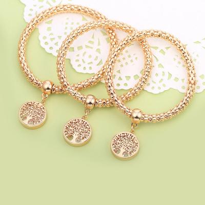 China Wholesale Customized Tricolor Diamond Bracelet Bangle Jewelry Women's Bracelets Tree Life Shambhala Chain Corn Bracelet Luxury Crystal Popcorn Diamond Bracelet Bangle for sale