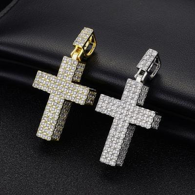 China Full Cross Pendant Necklace Eco-Friendly Couples Hip Hop Jewelry Zircon Hip Hop Jewelry Wholesale for sale