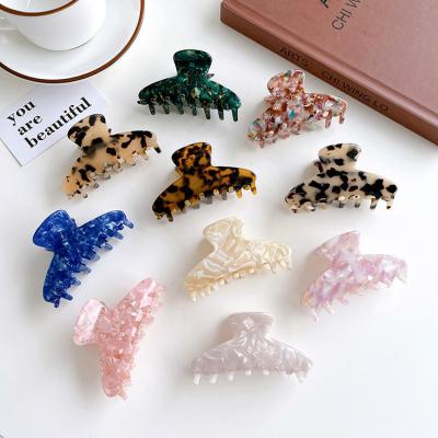 China Decorate Acetate Hair Claw Clips New Fashion Korean Hair Claw Simple Fairy Hair Clips For Women Claw Wholesale for sale