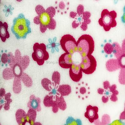 China Shrink-resistant 100%polyester two-sided printing fleece knitting fabric, flannel fleece, home textile fabric, for sale