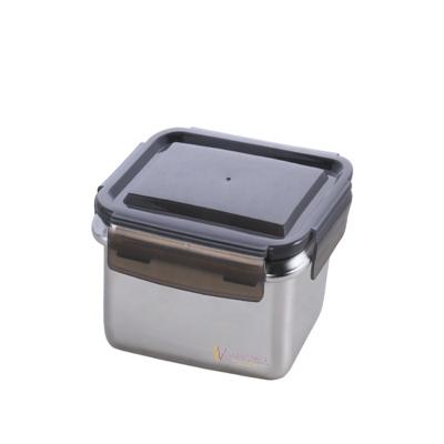 China 3 Container Airtight Large Reusable Bento Lunch Box Freshness Preservation Stainless Steel Food Storage Container Set with Leak Proof Lids for sale