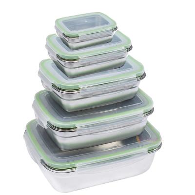 China 316 Stainless Steel Kimchi Reusable Food Container Lunch Airtight Viable Leakproof Storage Container For Fruit, Salad, Outdoor Picnic for sale