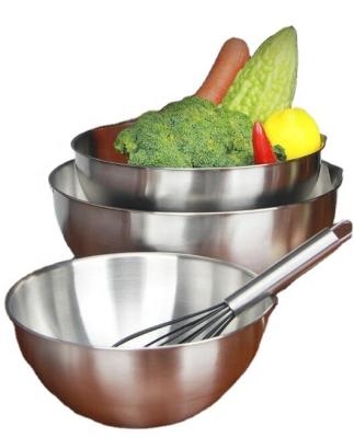 China Disposable Hot Selling Salad Bowl Beaten Egg Basin Stainless Steel Mixing Bowls Stainless Steel Mixing Bowl Set for sale