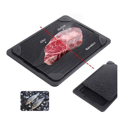 China Viable Fast Thawing Frozen Food Aluminum Fast Magic Defrost Board Meat Dish Tray Fast Thawing Defrosting Supplier Amazon for sale