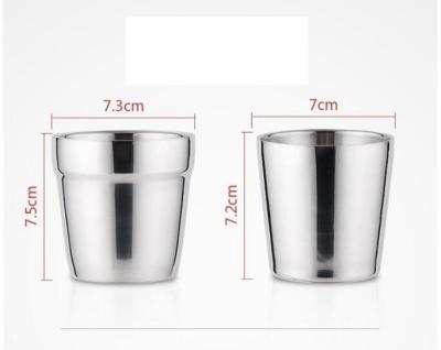 China Disposable Double Wall Premium Tumbler Cups Stainless Steel Pint Cups Stainless Steel Pint Cup Stackable Tumblers - 175ml for sale