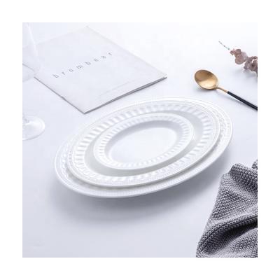 China Sustainable Dish Wholesales Bone China Dinnerware Oval Dinnerware Dish for sale