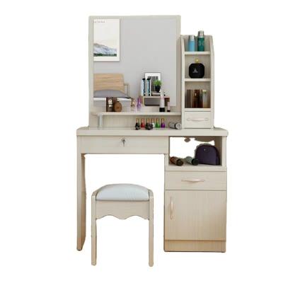 China Modern foldable dressing table. with outlets, wooden dressing table designs for bedroom, mirrored dressing table with 6 drawers for sale