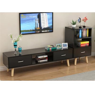 China American Style Expandable TV Stands Modern Combination Storage Cabinet MDF/Particle Tea Table Cabinet Set for sale