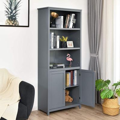 China Beautiful modern simple design wooden 2-5 tier bookshelf for office room bookcase for sale