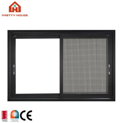 China Competitive Price Magnetic Reasonable White Prima Aluminum Screen Sliding Window for sale