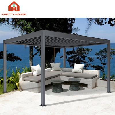 China Modern Design Easily Assembled Bioclimatic Tent Cover Waterproof Awning Gazebo Roof Louvre Aluminum Pergola for sale