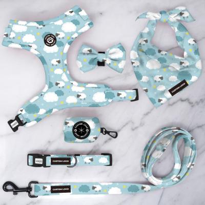 China Viable Custom Colored Puppy Harness 6Pcs Set Pet Accessories High Quality Luxury Harness Dog for sale