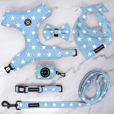 China Viable Manufacture Dog Harness Low Wholesale Price Custom Design Print Release Padded Polyester Pattern Harness For Dog for sale