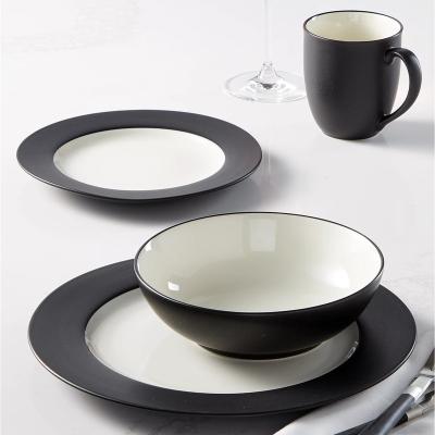 China High Quality Household Dinnerware Set CLASSIC European Modern Dinnerware Glazed Bowl Set High Quality for sale