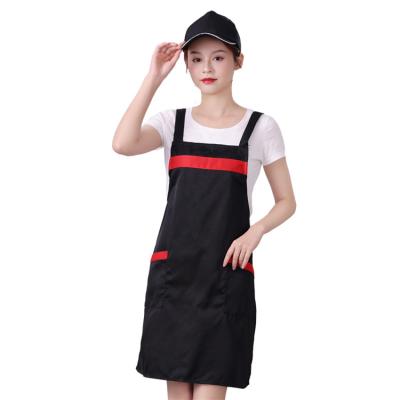 China Modern Design Factory Wholesale Price Kitchen Black Chef Colorful Apron For Custom Server for sale