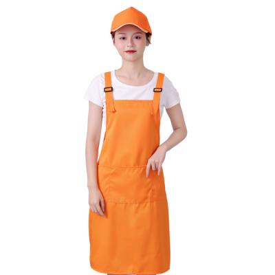 China Custom Printing Modern Design Low Cost Apron-Cross Chef Apron With Adjustable Back Straps for sale