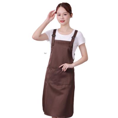 China Modern Design Bistro Vibe Logo Professional Adjustable Chefs Apron Custom Made Unisex With Pockets for sale