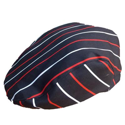 China Modern Chef Hat Colorful Desgin Good Quality Plaid Stripe Restaurant Berets For Men for sale