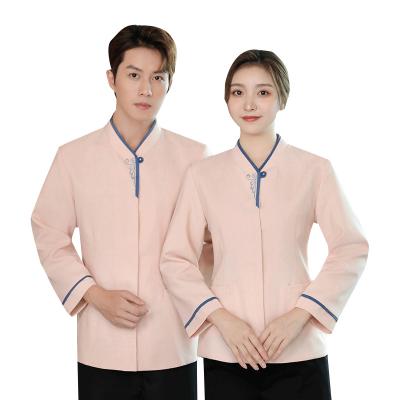 China Professional Hotel Supply Custom Logo House Cleaning Uniform For Hotel Restaurant Cleaner Staff for sale