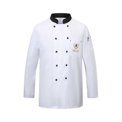 China restaurant & Bar Low Cost Cooking Polyester Fiber Chef Black Red White Uniform For Women for sale