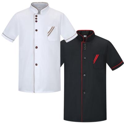 China restaurant & Custom Bar Factory Direct Sales Style Chef Jacket Men Short Sleeve French Uniform for sale