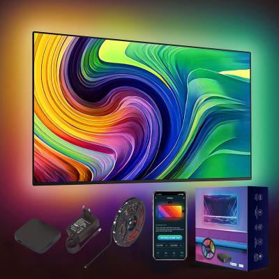 China Smart TV LED Backlight With HDMI2.0 4K60Hz Sync Box LED Strip Lights For 55 - 65 Inch TVs for sale