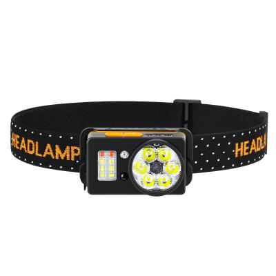 China Portable Magnetic Hanging Outdoor Camping Rechargeable Warning Headlamp for sale